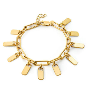 Personalized Chain Link Bracelet with Custom Name Charms