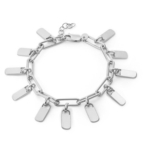 Personalized Chain Link Bracelet with Custom Name Charms