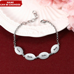Personalized Kids Names Sterling Silver Mom Bracelet