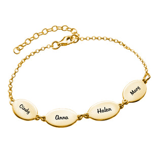 Personalized Kids Names Sterling Silver Mom Bracelet