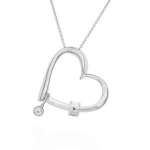 Charming Heart with Engraved Beads - Personalized Necklace