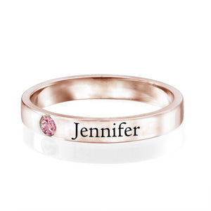 Custom Name Birthstone Personalized Ring