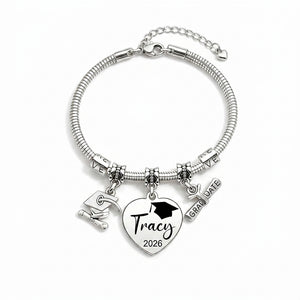 Personalized Custom Graduation Bracelet, Class of 2026