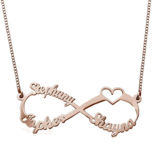 Forever Love Pendant Family Personalized Infinity Name Necklace
