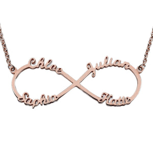 Forever Love Pendant Family Personalized Infinity Name Necklace