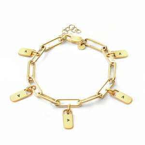 Personalized Chain Link Bracelet with Custom Name Charms