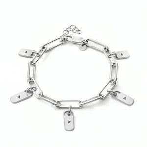 Personalized Chain Link Bracelet with Custom Name Charms