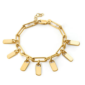 Personalized Chain Link Bracelet with Custom Name Charms