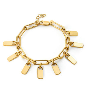 Personalized Chain Link Bracelet with Custom Name Charms