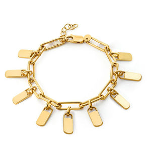 Personalized Chain Link Bracelet with Custom Name Charms