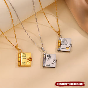 A Letter to My Daughter – My Little Star Personalized Book Necklace