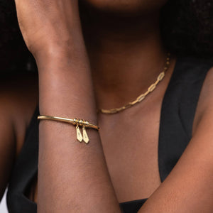 Personalized Initial Bangle Bracelet