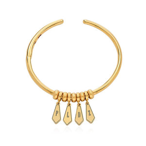 Personalized Initial Bangle Bracelet