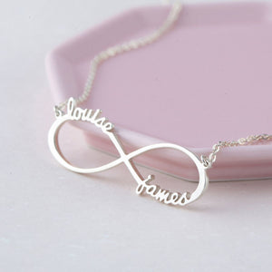 Forever Love Pendant Family Personalized Infinity Name Necklace