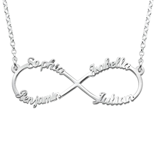 Forever Love Pendant Family Personalized Infinity Name Necklace