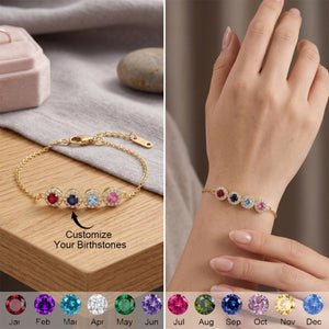 Wear Their Beginning - Personalized Bracelet, Gift For Mom & Grandma