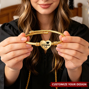 Personalized Graduation Cuff Bracelet - Class Of 2026 Graduation