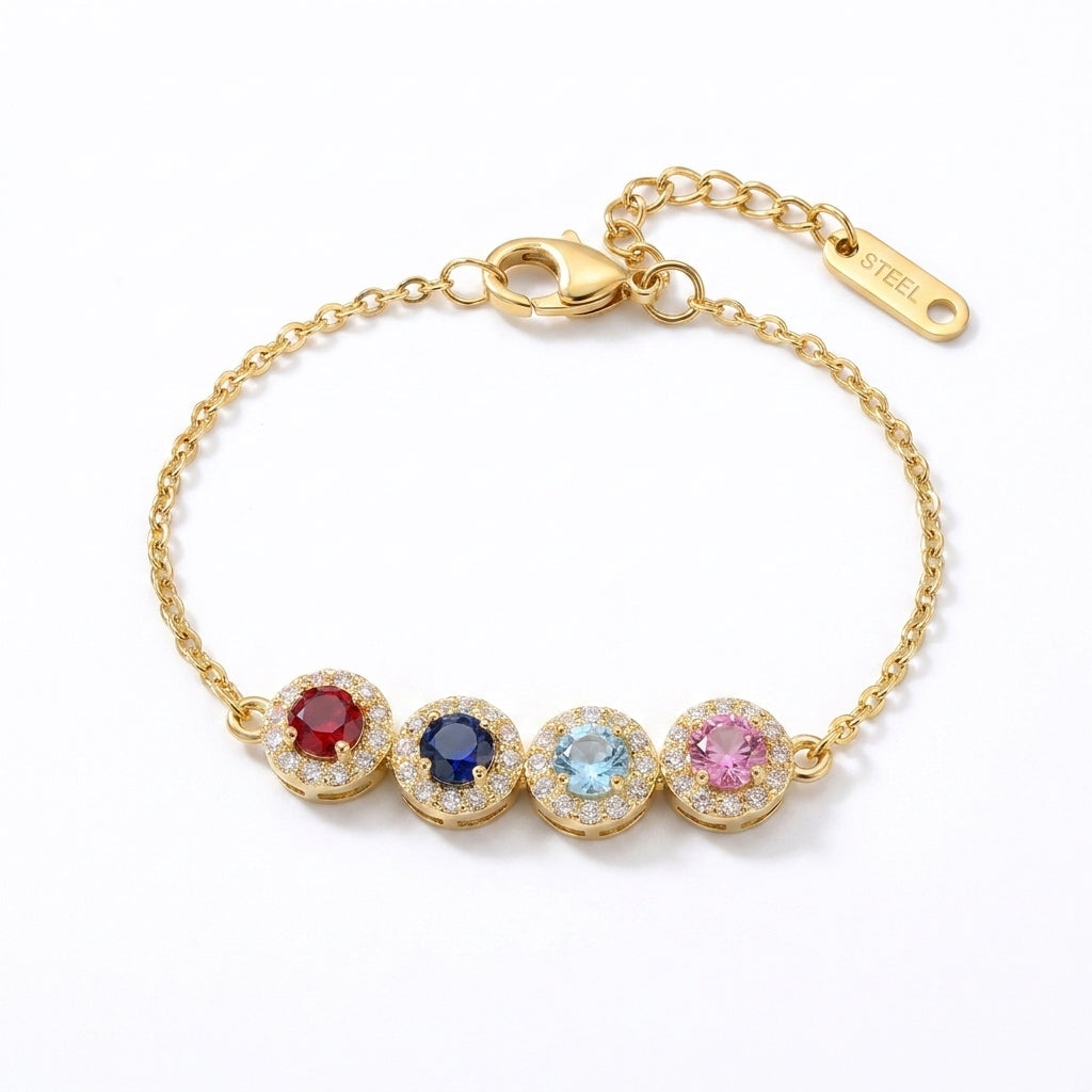 Wear Their Beginning - Personalized Bracelet, Gift For Mom & Grandma