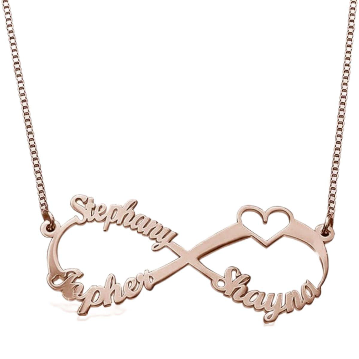 Forever Love Pendant Family Personalized Infinity Name Necklace