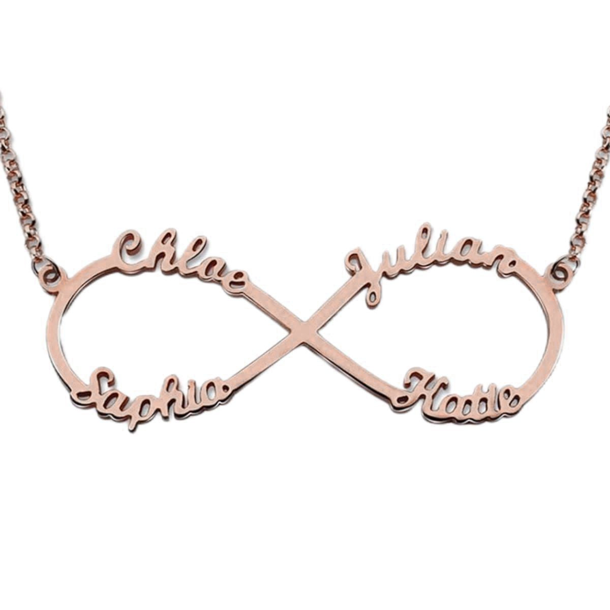 Forever Love Pendant Family Personalized Infinity Name Necklace