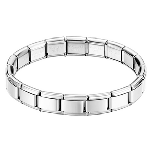 Custom Elastic Interlocking Stainless Steel Italian Modular Charm Link Bracelet
