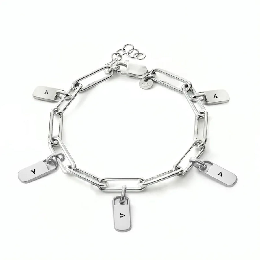 Personalized Chain Link Bracelet with Custom Name Charms