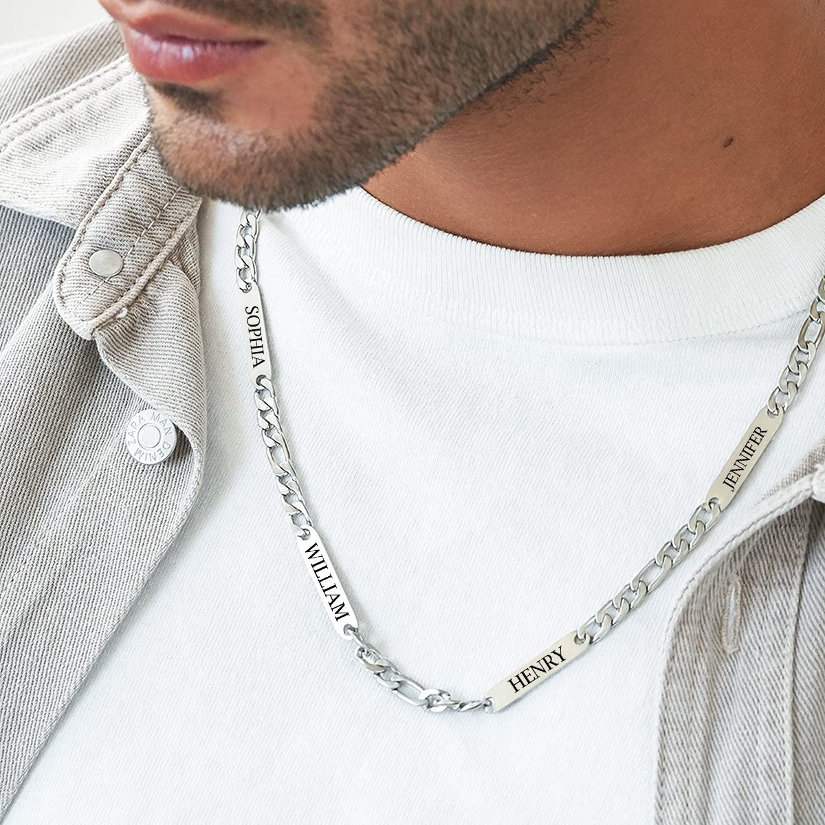 Personalized Engraved Inscriptions Cosmos Necklace