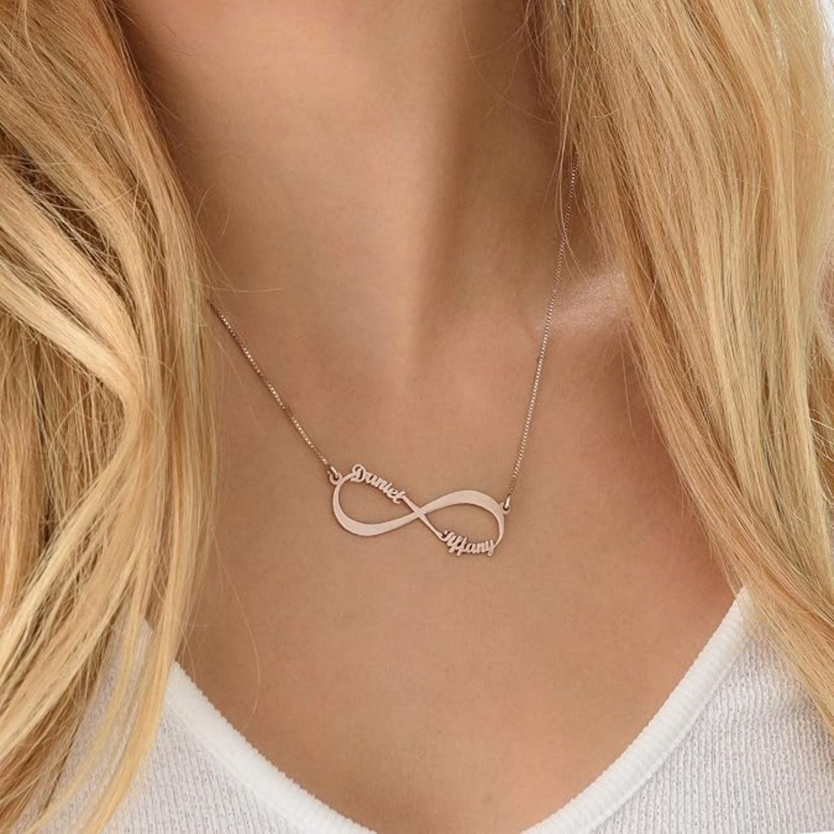 Forever Love Pendant Family Personalized Infinity Name Necklace