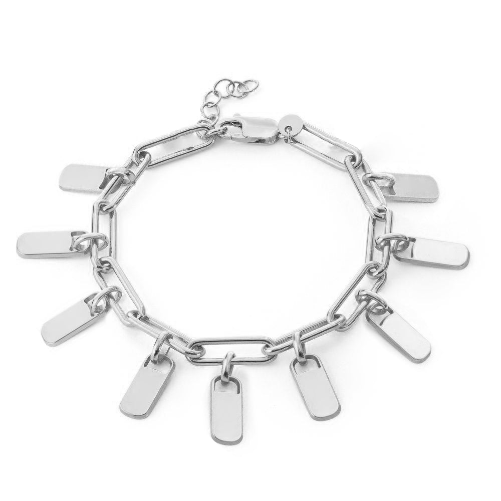 Personalized Chain Link Bracelet with Custom Name Charms