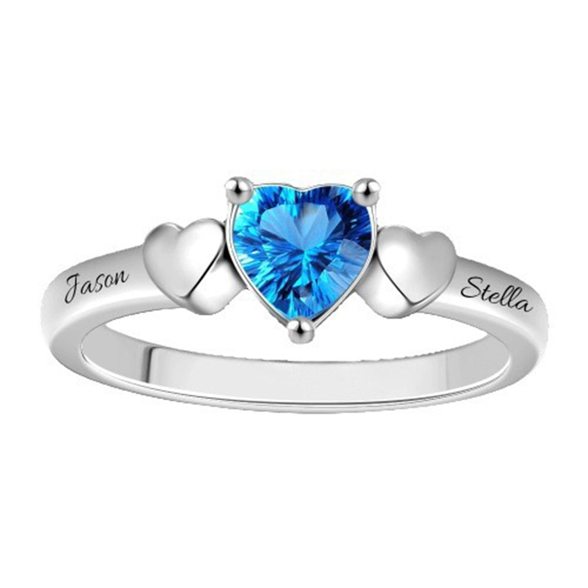 Custom Birthstone First Day Together Personalized Promise Ring, Gift For Couple