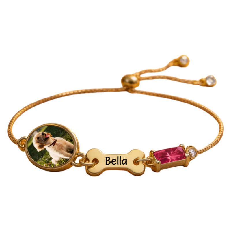 Pet Memorial  - Personalised Birthstone Bracelet