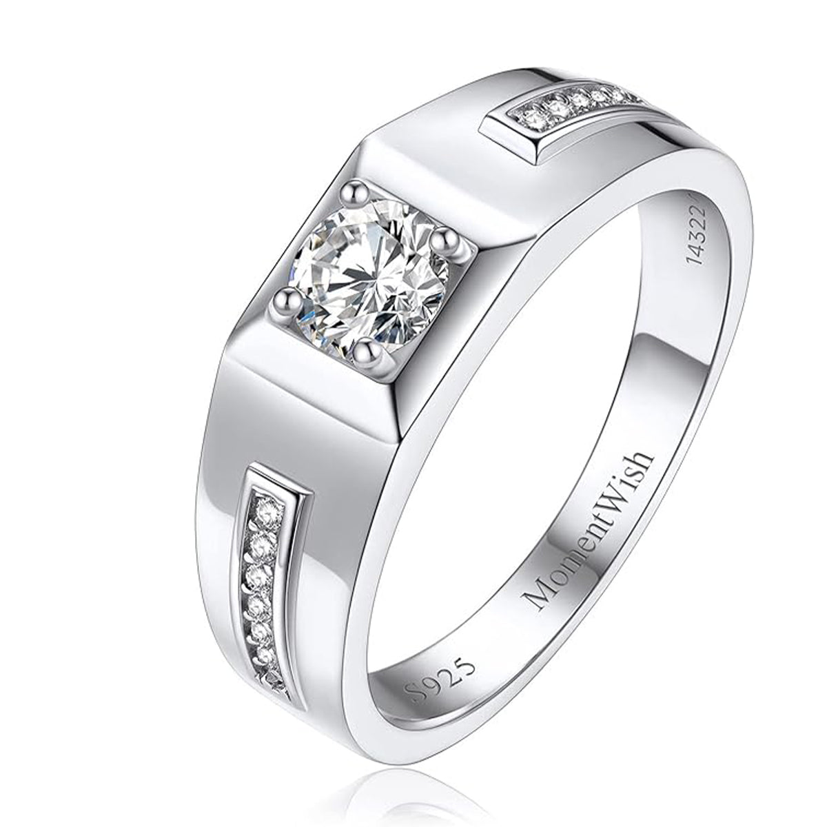 Custom Birthstone Signet Band Ring Gift for Dad, Papa, Husband