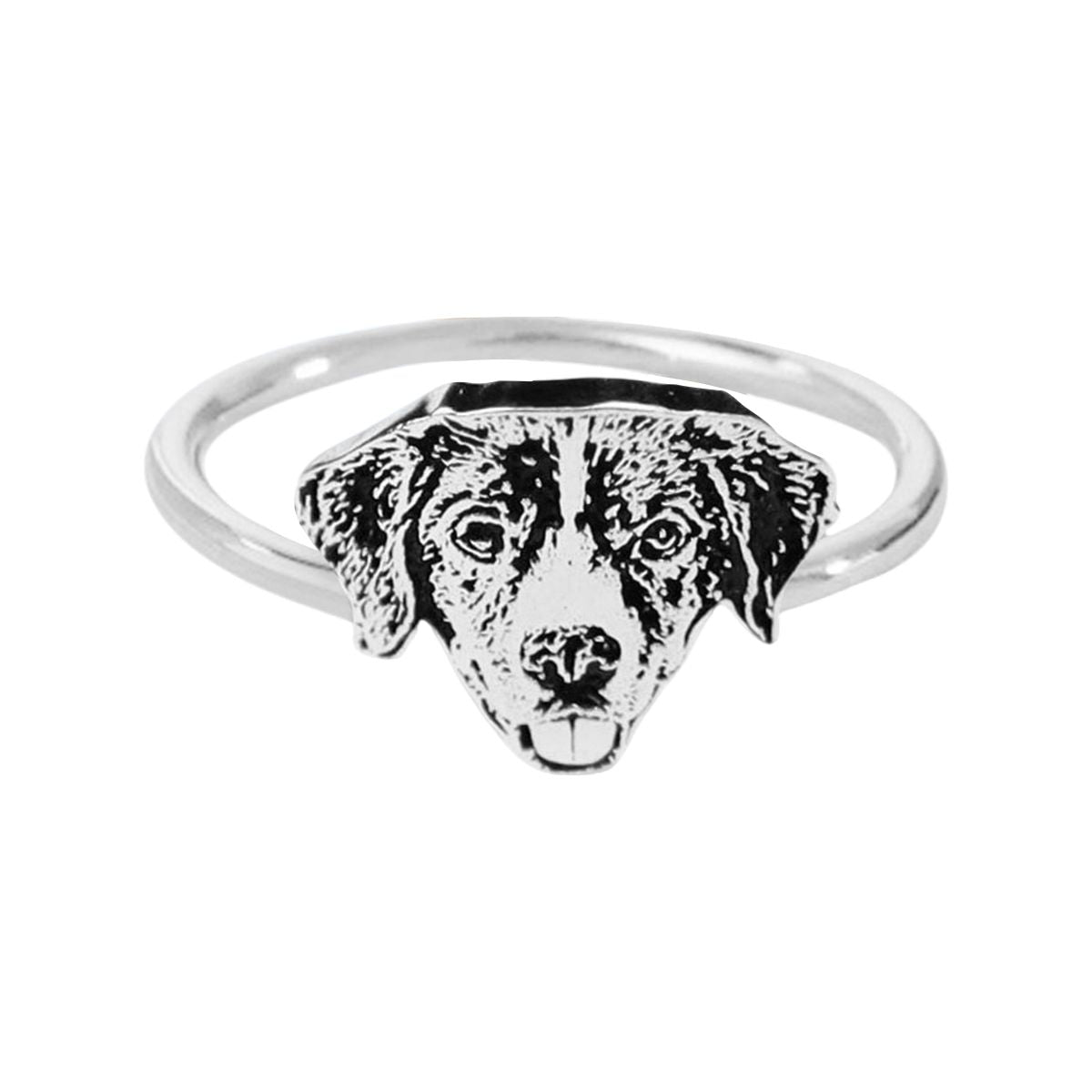 Pet Photo Ring - Custom Pet Portrait Ring Personalized Pet Lover Gift