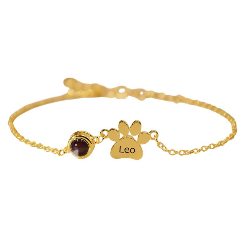 Pet Name Bracelet With Photo - Personalized Dog&Cat Picture Projection Bracelet