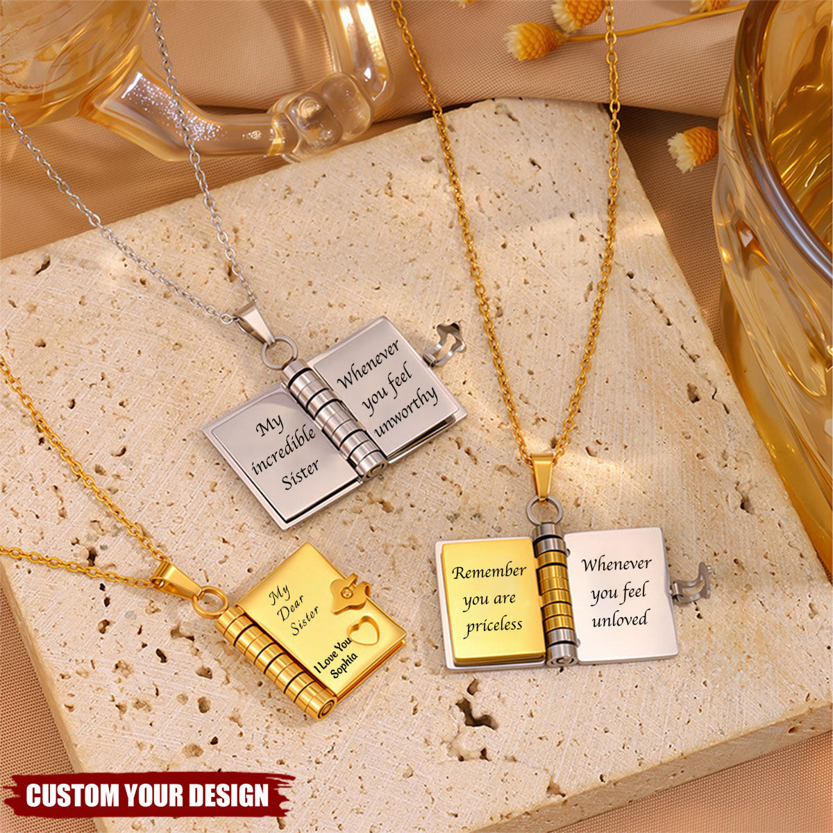 A Letter to My Daughter – My Little Star Personalized Book Necklace