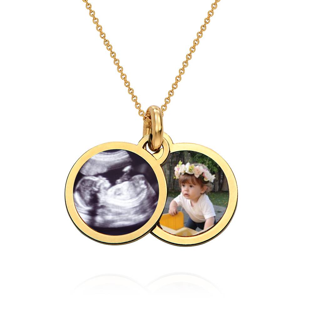 Personalized Floret Photo Pendant Necklace
