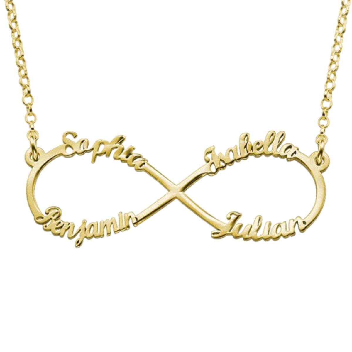 Forever Love Pendant Family Personalized Infinity Name Necklace