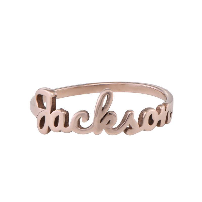 Custom Name Script Triple Personalized Sterling Silver Ring