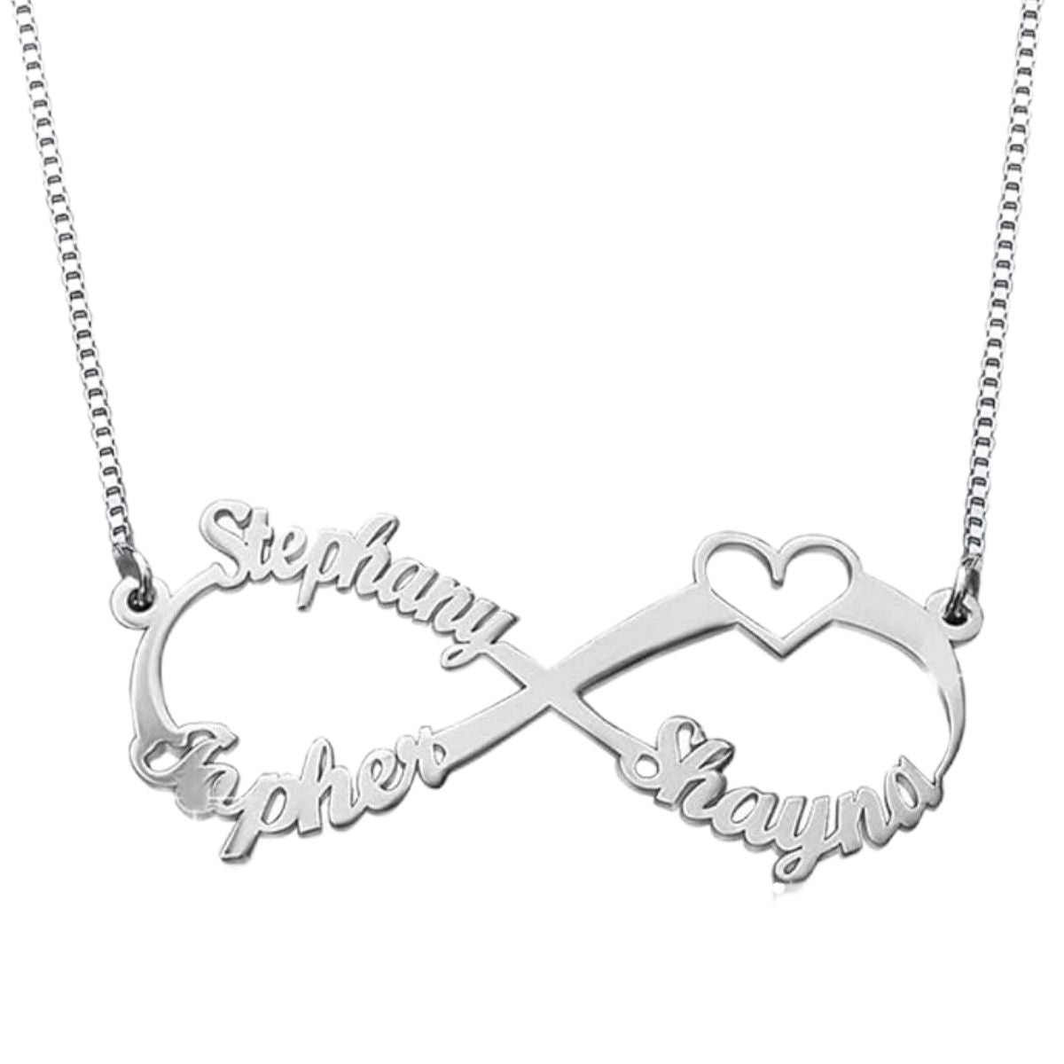 Forever Love Pendant Family Personalized Infinity Name Necklace
