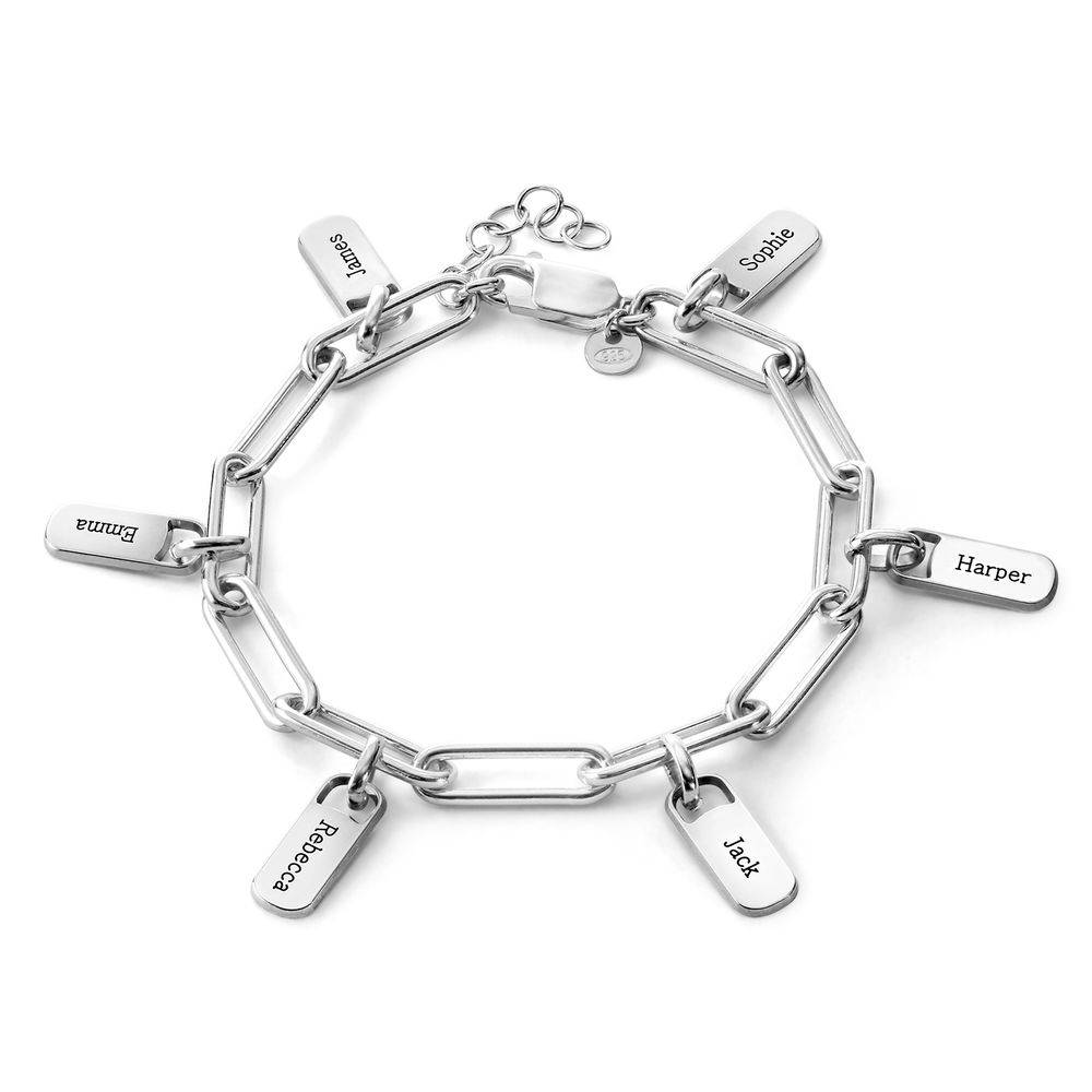 Personalized Chain Link Bracelet with Custom Name Charms