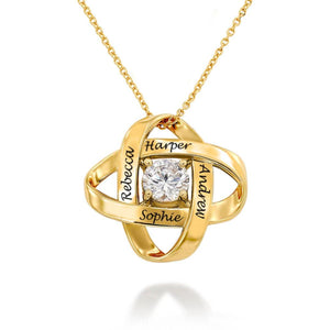 Personalized Name Cubic Zirconia Eternal Galaxy Necklace