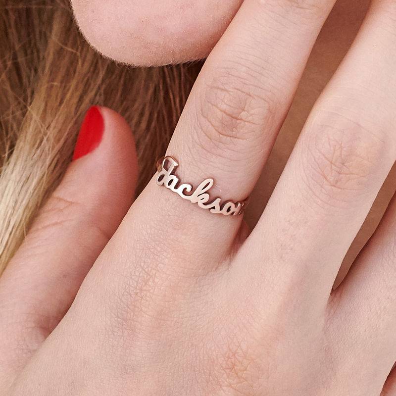 Custom Name Script Triple Personalized Sterling Silver Ring