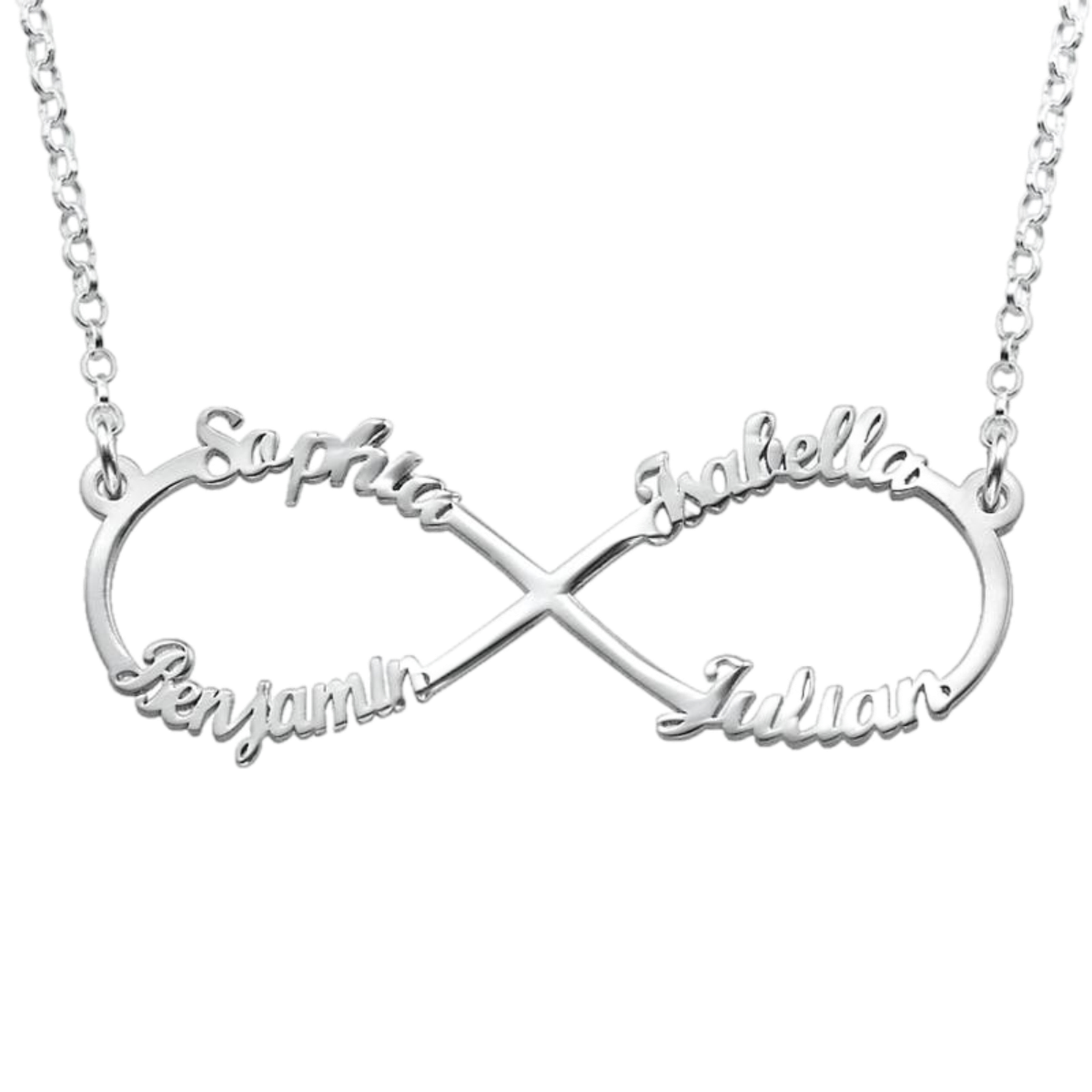 Forever Love Pendant Family Personalized Infinity Name Necklace
